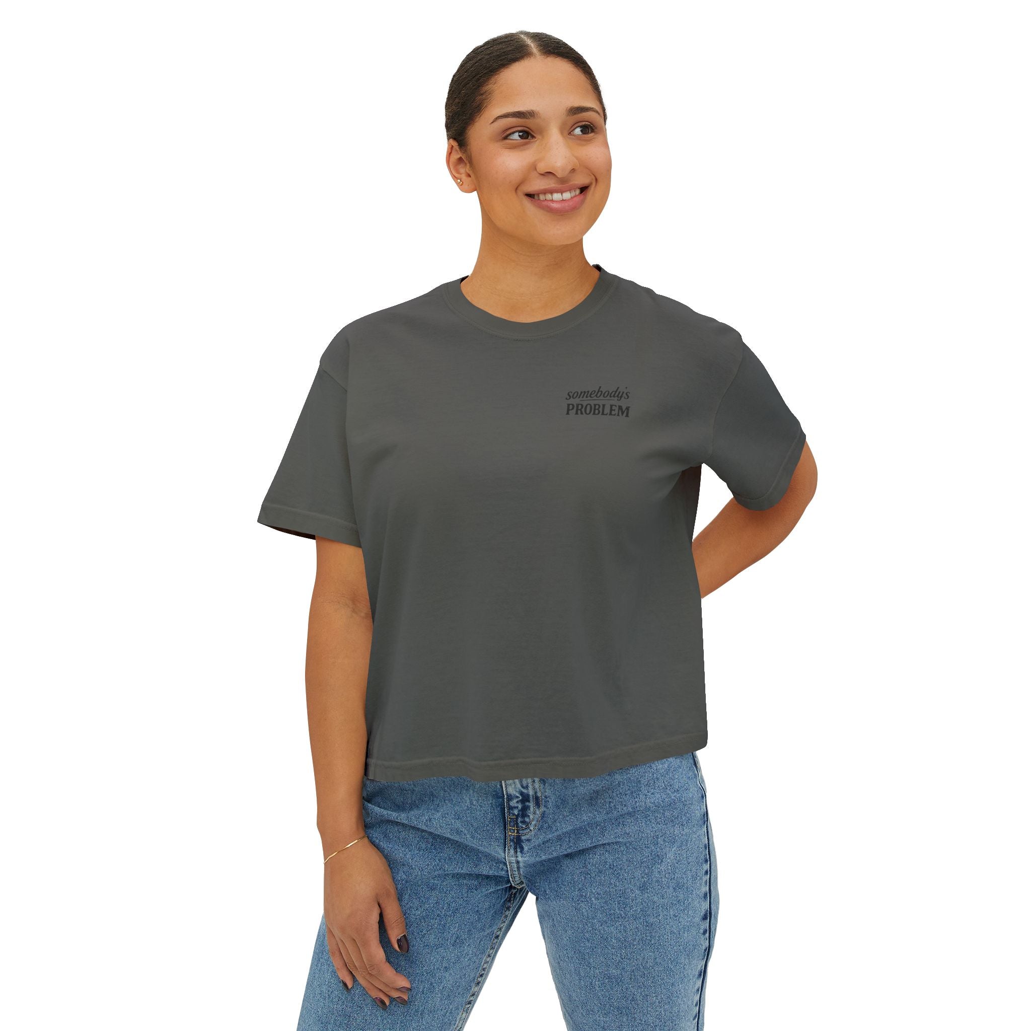 Women's Vintage 'Somebody's Problem' Graphic Boxy Tee