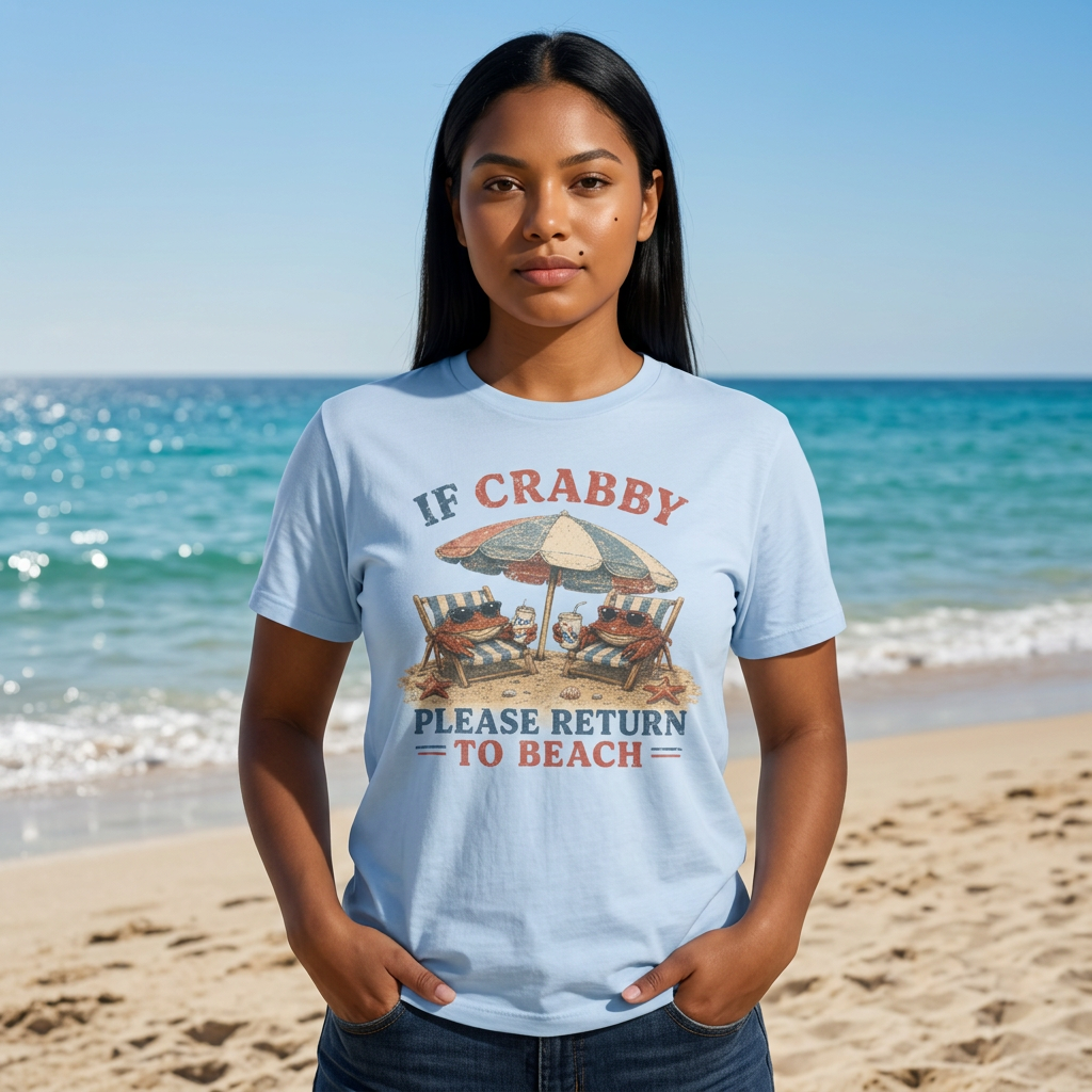 Crabby Beach Graphic T-Shirt