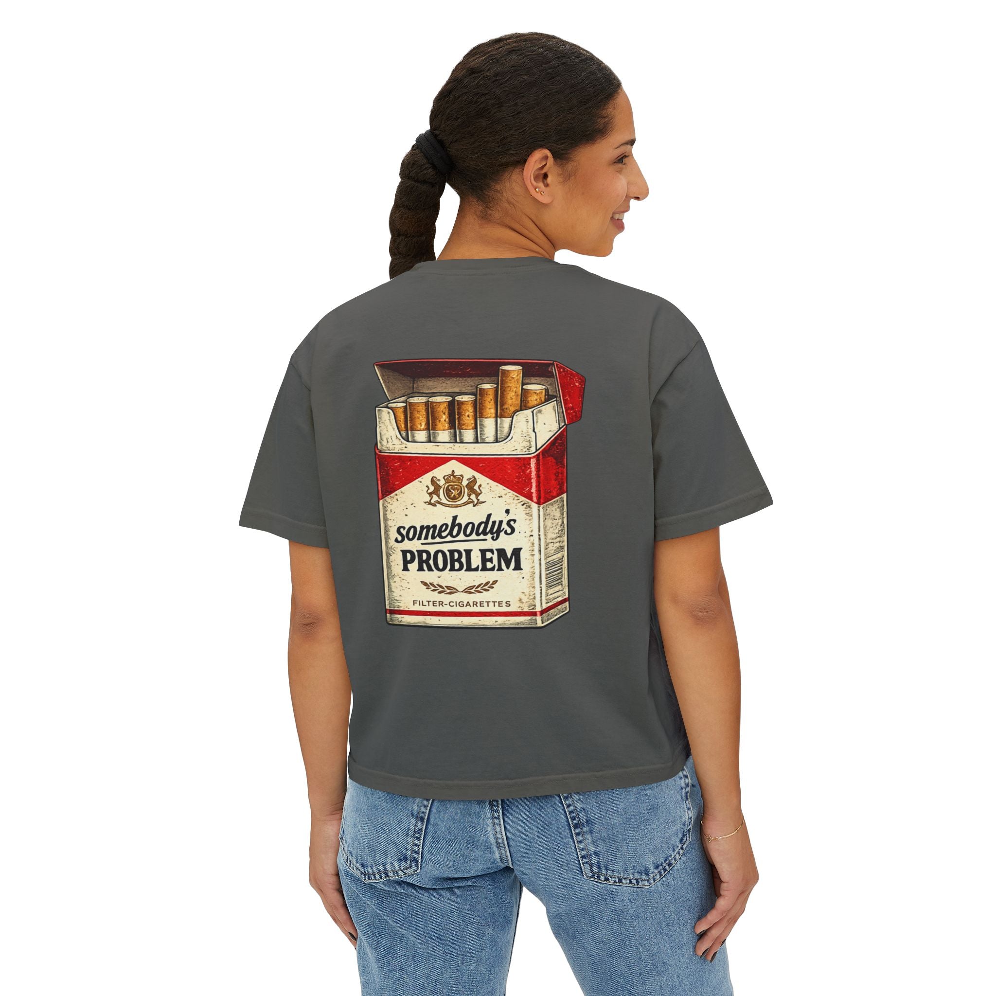 Women's Vintage 'Somebody's Problem' Graphic Boxy Tee