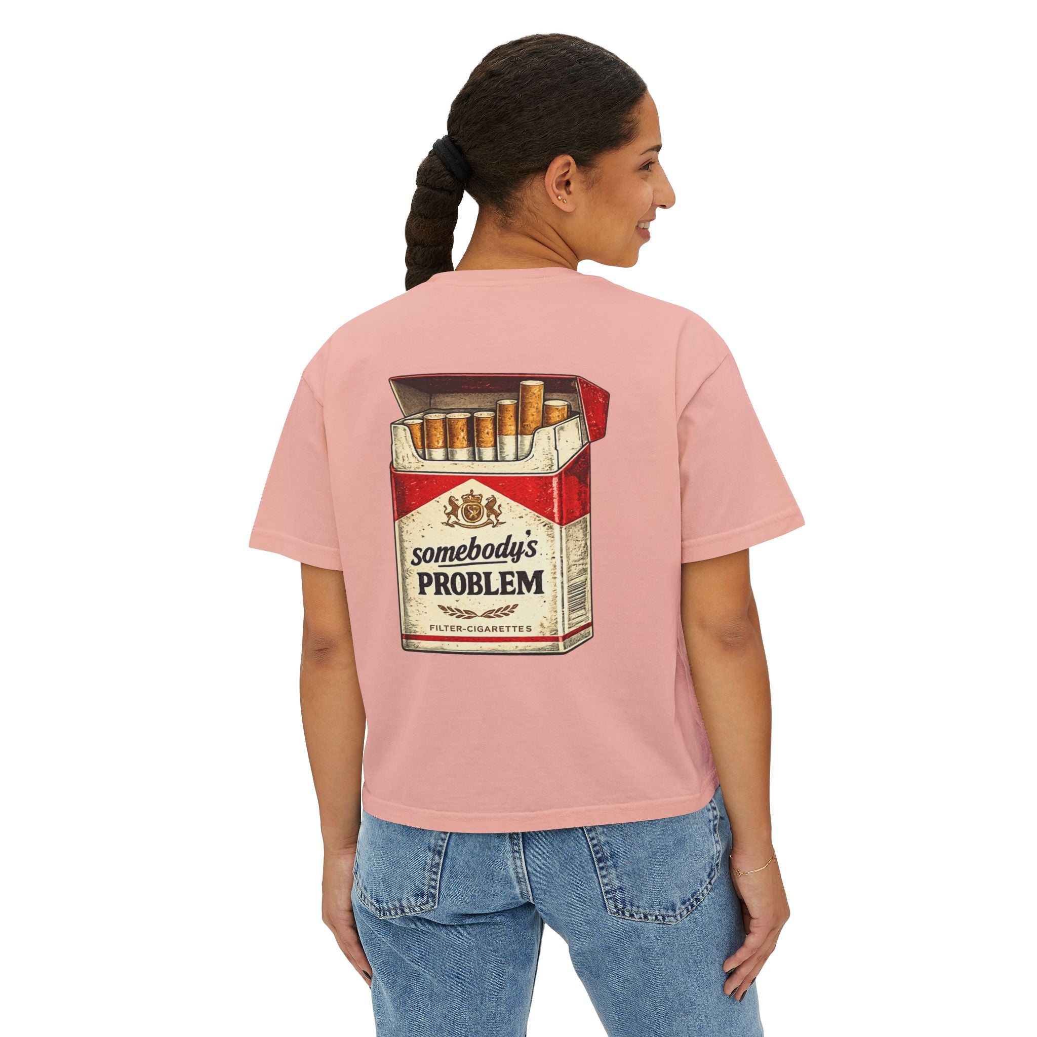 Women's Vintage 'Somebody's Problem' Graphic Boxy Tee